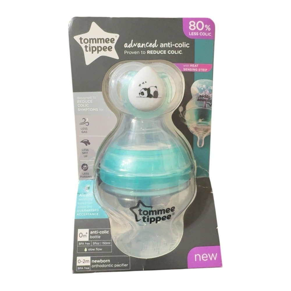 Tommee Tippee Advanced Anti-Colic Baby Bottle & 0-2m Newborn Pacifier – 5oz